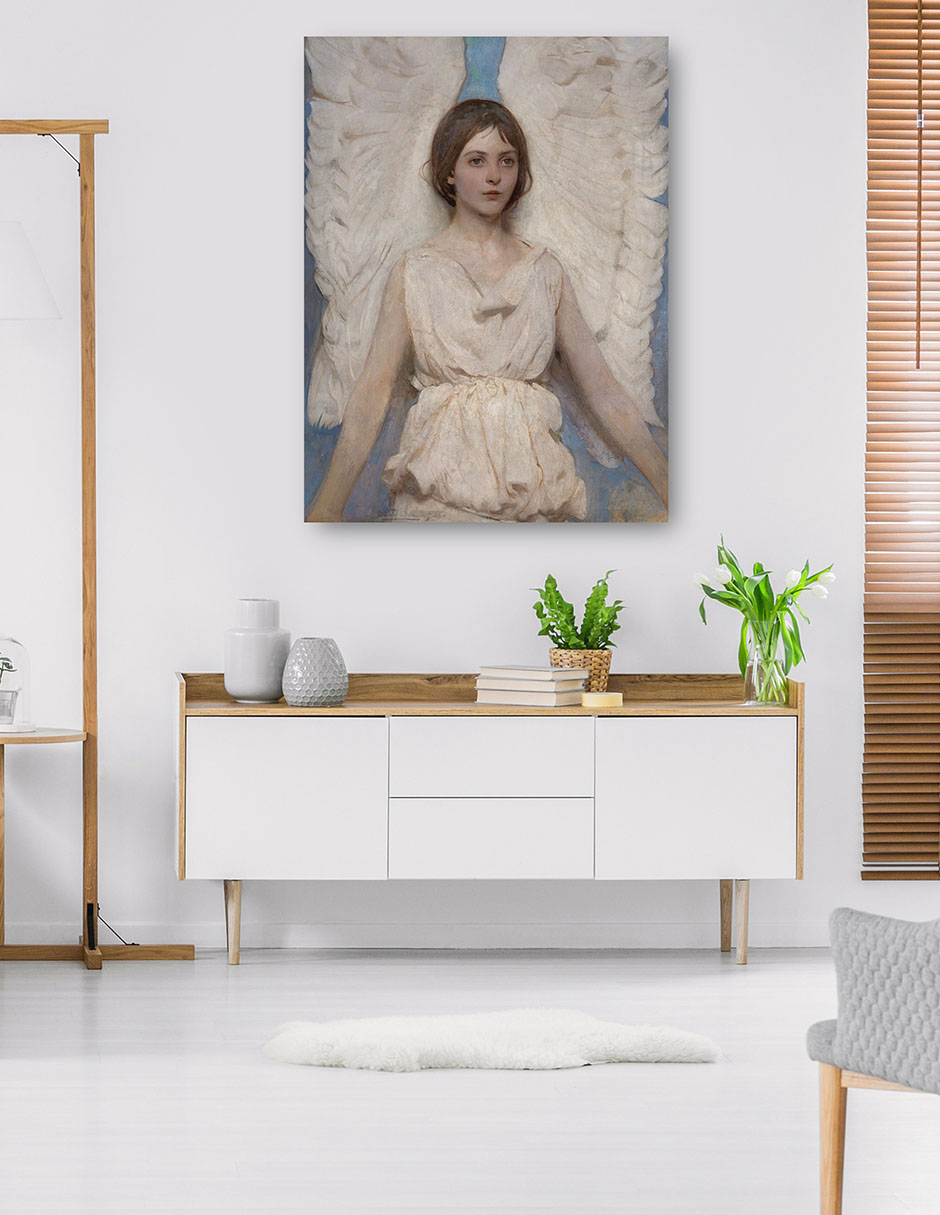 Foto 5 | Cuadro Decorativo - Ángel (1887)- Abbott Handerson Thayer - Religión - 69x92 - Impresión En Lienzo - Fine Art Tj