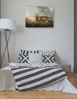 Foto 3 | Cuadro Decorativo - Pastores Cuidando El Ganado- Aelbert Cuyp - Paisaje - 46x61 - Impresión En Lienzo - Fine Art Tj