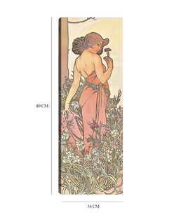 Foto 5 | Cuadro Decorativo - El Clavel (1897)- Alphonse Mucha - Fotografía - 34x89 - Impresión En Lienzo - Fine Art Tj