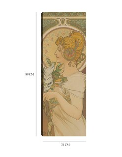 Foto 5 | Cuadro Decorativo - La Pluma (1899)- Alphonse Mucha - Fotografía - 34x89 - Impresión En Lienzo - Fine Art Tj
