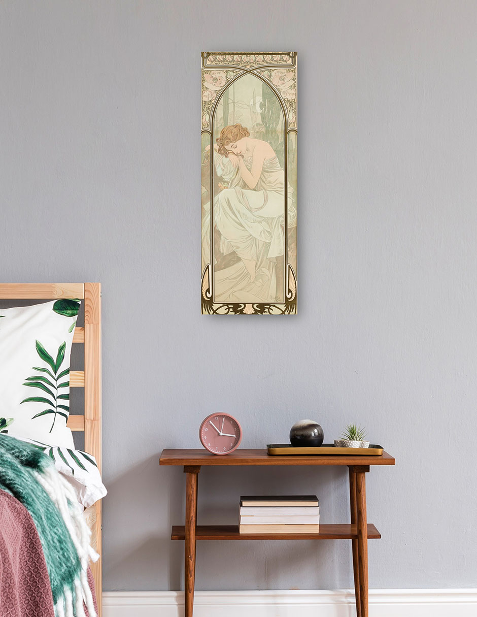 Foto 2 | Cuadro Decorativo - Repos De La Nuit (1899)- Alphonse Mucha - Fotografía - 34x89 - Impresión En Lienzo - Fine Art Tj
