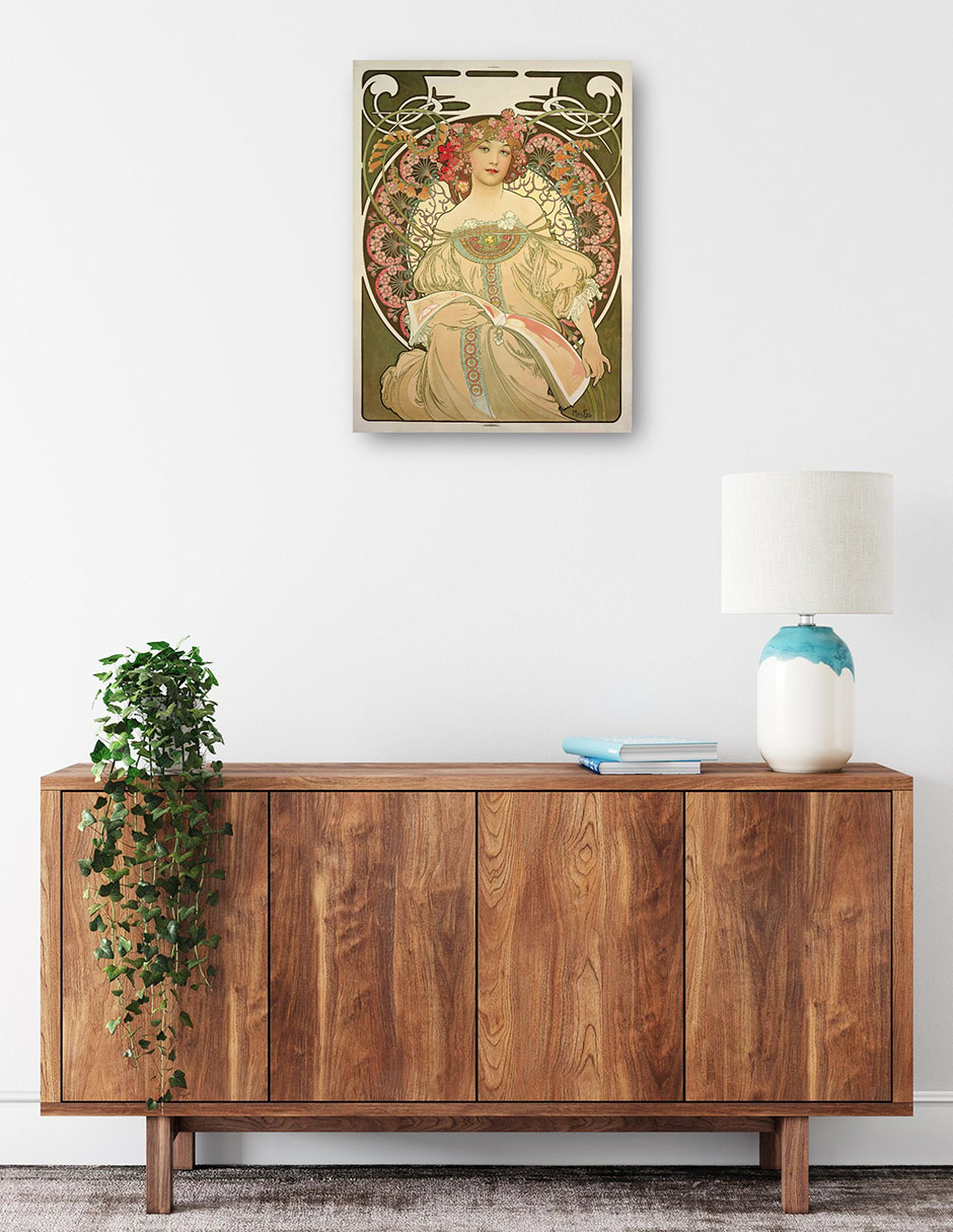 Foto 2 | Cuadro Decorativo - Obraz- Alphonse Mucha - Fotografía - 28x36 - Impresión En Lienzo - Fine Art Tj