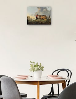 Foto 2 | Cuadro Decorativo - Pastores Cuidando El Ganado- Aelbert Cuyp - Campos - 28x36 - Impresión En Lienzo - Fine Art Tj