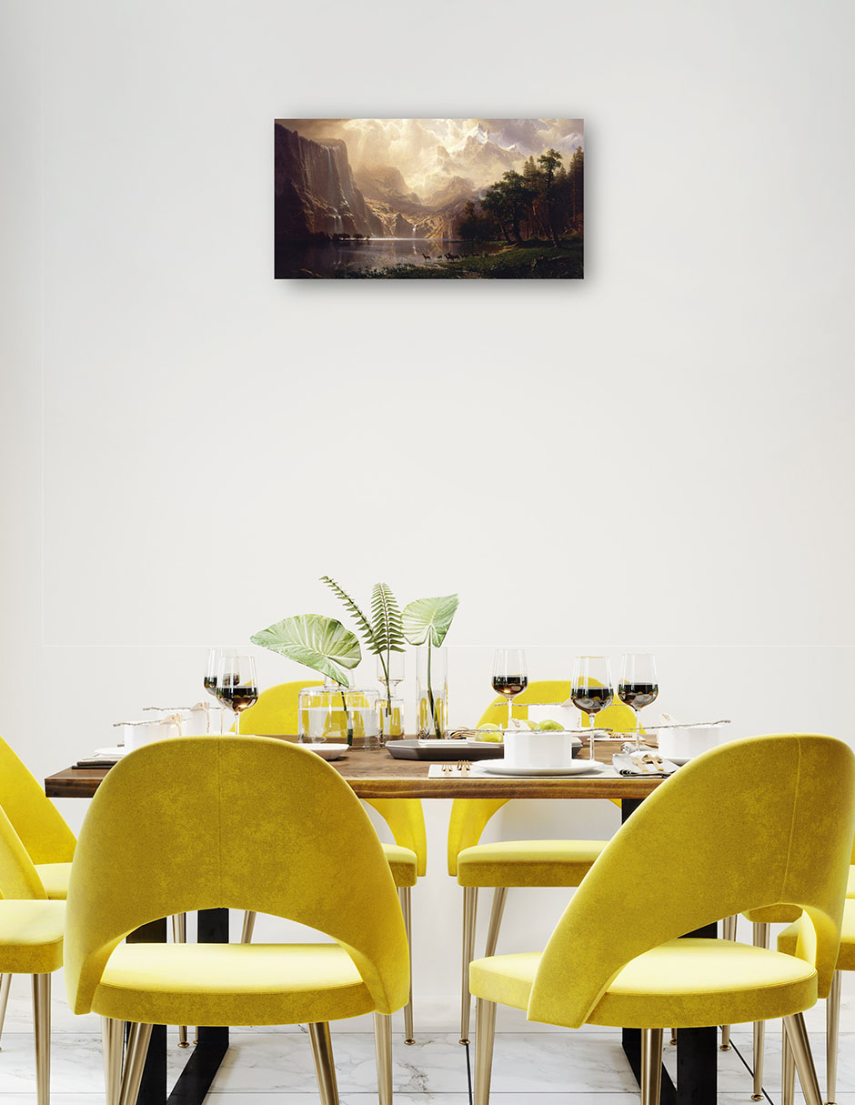Foto 4 pulgar | Cuadro Decorativo - Entre Sierra Nevada En California- Albert Bierstadt - Paisaje - 46x89 - Impresión En Lienzo -