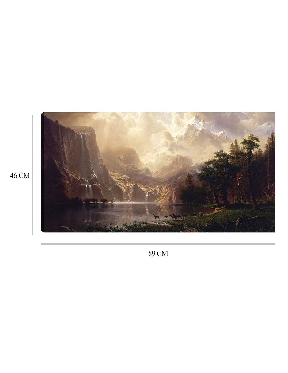 Foto 7 pulgar | Cuadro Decorativo - Entre Sierra Nevada En California- Albert Bierstadt - Paisaje - 46x89 - Impresión En Lienzo -