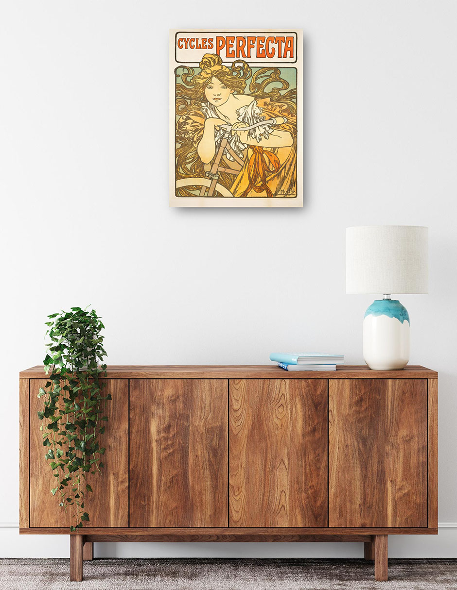 Foto 2 | Cuadro Decorativo - Ciclos Perfecta (1897)- Alphonse Mucha - Frases - 69x92 - Impresión En Lienzo - Fine Art Tj