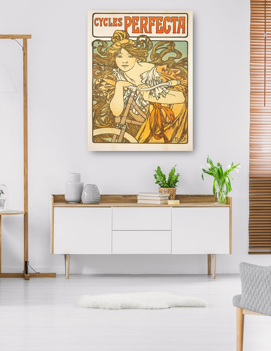 Foto 5 | Cuadro Decorativo - Ciclos Perfecta (1897)- Alphonse Mucha - Frases - 69x92 - Impresión En Lienzo - Fine Art Tj