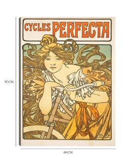 Foto 6 | Cuadro Decorativo - Ciclos Perfecta (1897)- Alphonse Mucha - Frases - 69x92 - Impresión En Lienzo - Fine Art Tj
