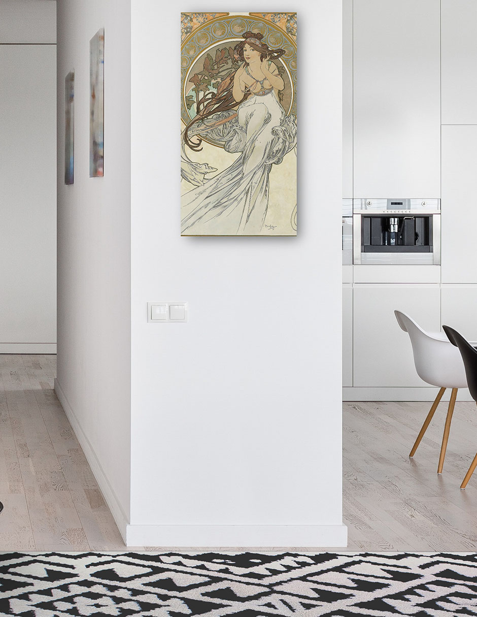 Foto 4 | Cuadro Decorativo - Las Artes 1 (1898)- Alphonse Mucha - Fotografía - 34x64 - Impresión En Lienzo - Fine Art Tj