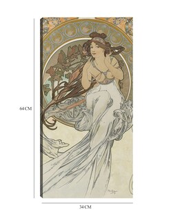 Foto 6 | Cuadro Decorativo - Las Artes 1 (1898)- Alphonse Mucha - Fotografía - 34x64 - Impresión En Lienzo - Fine Art Tj