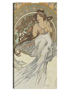 Foto 1 | Cuadro Decorativo - Las Artes 1 (1898)- Alphonse Mucha - Fotografía - 54x102 - Impresión En Lienzo - Fine Art Tj
