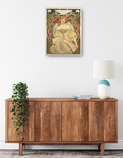 Foto 2 | Cuadro Decorativo - Obraz- Alphonse Mucha - Fotografía - 46x61 - Impresión En Lienzo - Fine Art Tj