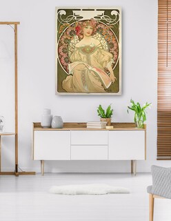 Foto 5 | Cuadro Decorativo - Obraz- Alphonse Mucha - Fotografía - 46x61 - Impresión En Lienzo - Fine Art Tj