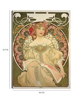 Foto 6 | Cuadro Decorativo - Obraz- Alphonse Mucha - Fotografía - 46x61 - Impresión En Lienzo - Fine Art Tj