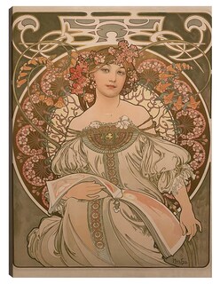 Foto 1 | Cuadro Decorativo - Ensueño- Alphonse Mucha - Fotografía - 69x92 - Impresión En Lienzo - Fine Art Tj
