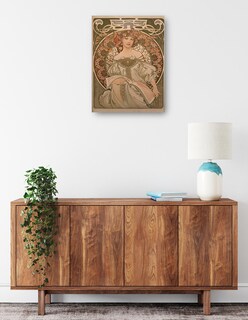 Foto 2 | Cuadro Decorativo - Ensueño- Alphonse Mucha - Fotografía - 69x92 - Impresión En Lienzo - Fine Art Tj