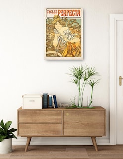 Foto 3 | Cuadro Decorativo - Ciclos Perfecta (1897)- Alphonse Mucha - Frases - 28x36 - Impresión En Lienzo - Fine Art Tj