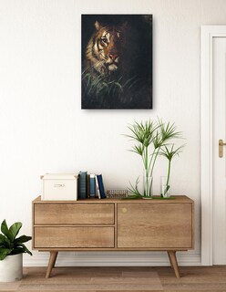 Foto 3 | Cuadro Decorativo - Cabeza De Tigre (hacia 1874)- Abbott Handerson Thayer - Animales - 28x36 - Impresión En Lie