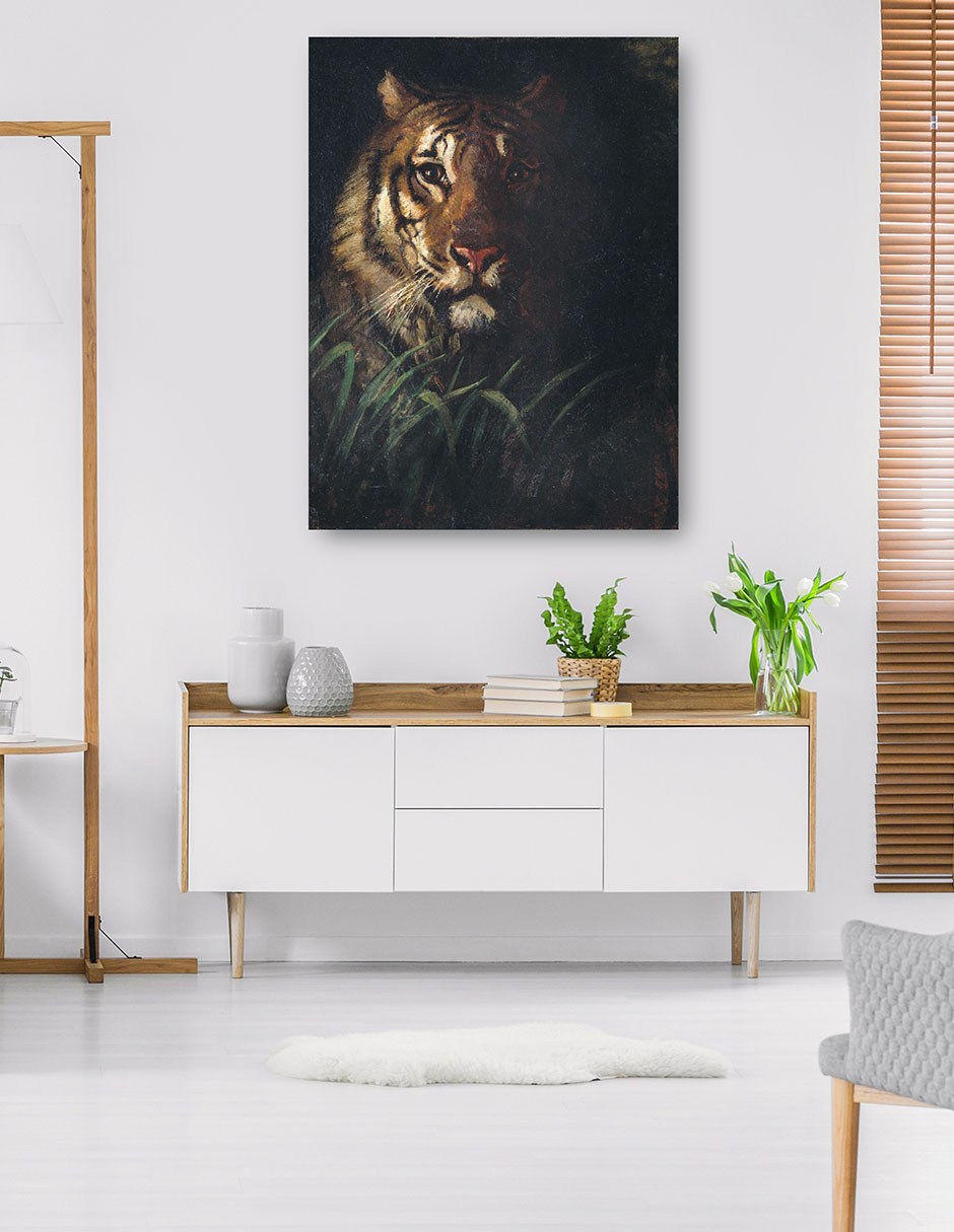 Foto 6 pulgar | Cuadro Decorativo - Cabeza De Tigre (hacia 1874)- Abbott Handerson Thayer - Animales - 28x36 - Impresión En Lie