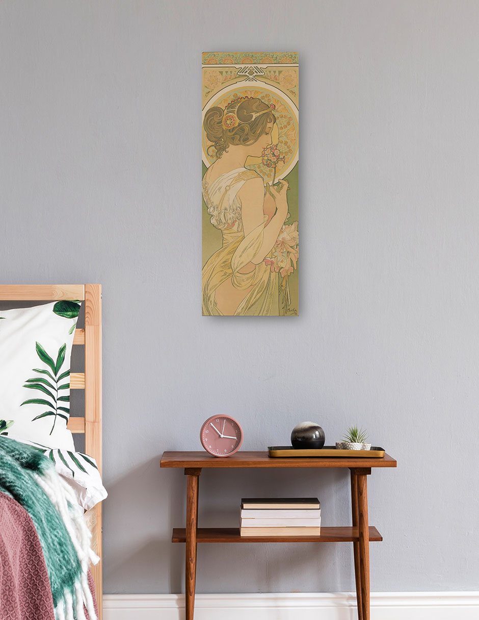 Foto 3 pulgar | Cuadro Decorativo - La Primevere (1899)- Alphonse Mucha - Fotografía - 21x56 - Impresión En Lienzo - Fine Art Tj