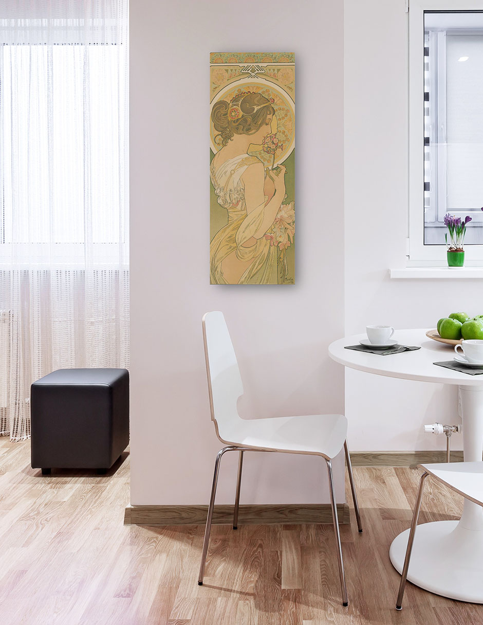 Foto 4 pulgar | Cuadro Decorativo - La Primevere (1899)- Alphonse Mucha - Fotografía - 21x56 - Impresión En Lienzo - Fine Art Tj
