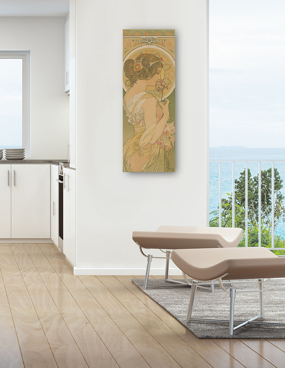 Foto 4 | Cuadro Decorativo - La Primevere (1899)- Alphonse Mucha - Fotografía - 21x56 - Impresión En Lienzo - Fine Art Tj