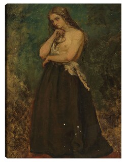 Foto 1 | Cuadro Decorativo - Estudio De Un Modelo- Alfred Stevens - Fotografía - 69x92 - Impresión En Lienzo - Fine Art Tj