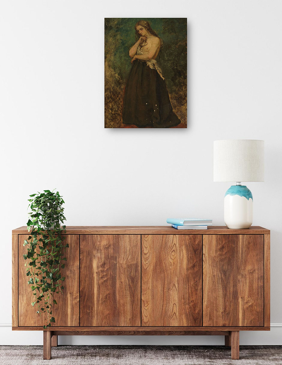 Foto 2 | Cuadro Decorativo - Estudio De Un Modelo- Alfred Stevens - Fotografía - 69x92 - Impresión En Lienzo - Fine Art Tj