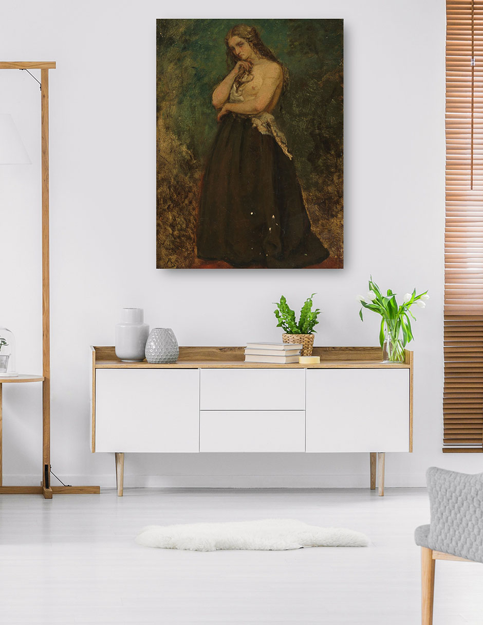 Foto 6 pulgar | Cuadro Decorativo - Estudio De Un Modelo- Alfred Stevens - Fotografía - 69x92 - Impresión En Lienzo - Fine Art Tj