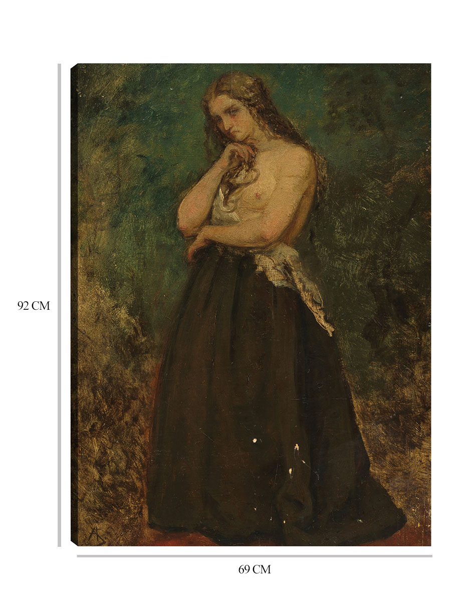 Foto 7 pulgar | Cuadro Decorativo - Estudio De Un Modelo- Alfred Stevens - Fotografía - 69x92 - Impresión En Lienzo - Fine Art Tj