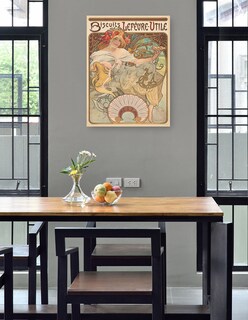 Foto 4 | Cuadro Decorativo - Galletas Lefèvre-utile- Alphonse Mucha - Frases - 28x36 - Impresión En Lienzo - Fine Art Tj