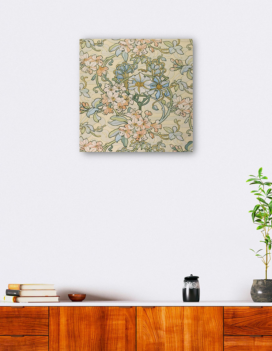 Foto 5 | Cuadro Decorativo - Clemátida (1897-1898)- Alphonse Mucha - Floral - 31x31 - Impresión En Lienzo - Fine Art Tj