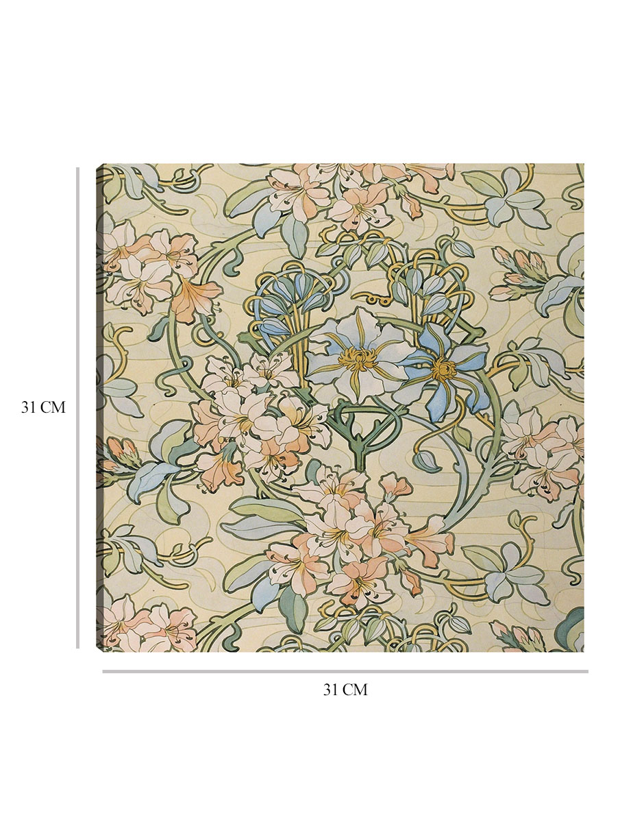 Foto 7 pulgar | Cuadro Decorativo - Clemátida (1897-1898)- Alphonse Mucha - Floral - 31x31 - Impresión En Lienzo - Fine Art Tj