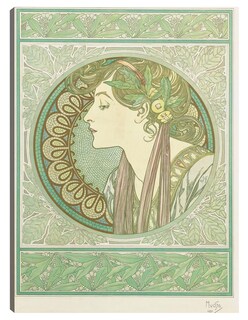 Foto 1 | Cuadro Decorativo - Laurel (1901)- Alphonse Mucha - Fotografía - 69x92 - Impresión En Lienzo - Fine Art Tj