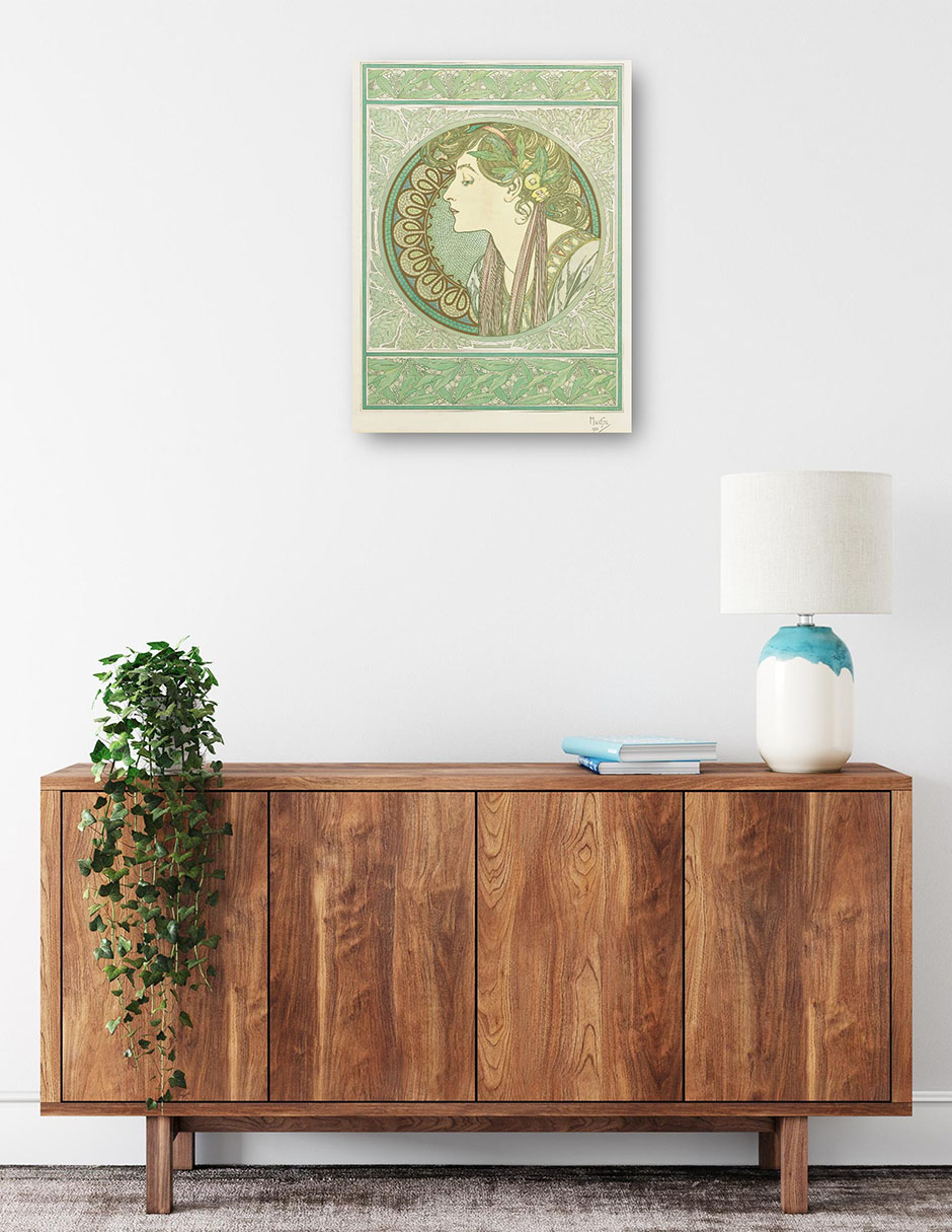 Foto 2 | Cuadro Decorativo - Laurel (1901)- Alphonse Mucha - Fotografía - 69x92 - Impresión En Lienzo - Fine Art Tj
