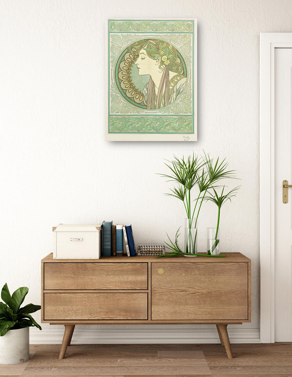 Foto 3 | Cuadro Decorativo - Laurel (1901)- Alphonse Mucha - Fotografía - 69x92 - Impresión En Lienzo - Fine Art Tj