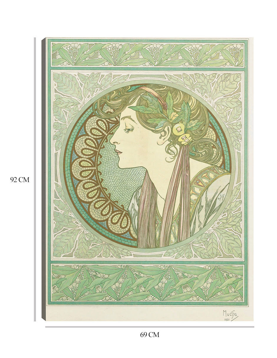 Foto 6 | Cuadro Decorativo - Laurel (1901)- Alphonse Mucha - Fotografía - 69x92 - Impresión En Lienzo - Fine Art Tj