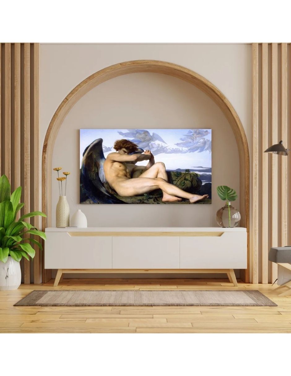 Foto 4 pulgar | Cuadro Decorativo Angel Caido De Cabanel Sala Comedor 120x80 Cm