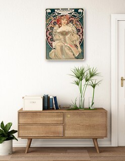 Foto 3 | Cuadro Decorativo - Ensueño Imprimeur- Alphonse Mucha - Frases - 28x36 - Impresión En Lienzo - Fine Art Tj