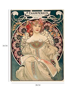 Foto 6 | Cuadro Decorativo - Ensueño Imprimeur- Alphonse Mucha - Frases - 28x36 - Impresión En Lienzo - Fine Art Tj