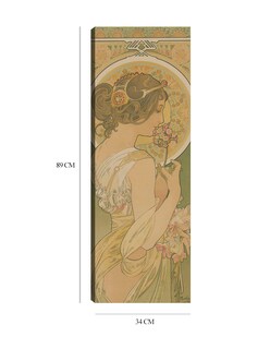 Foto 5 | Cuadro Decorativo - La Primevere (1899)- Alphonse Mucha - Fotografía - 34x89 - Impresión En Lienzo - Fine Art Tj