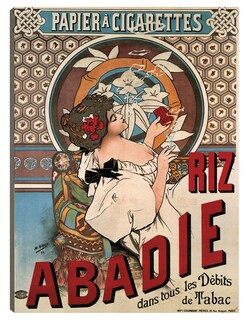 Foto 1 | Cuadro Decorativo - Abadie Arroz (1898)- Alphonse Mucha - Frases - 46x61 - Impresión En Lienzo - Fine Art Tj