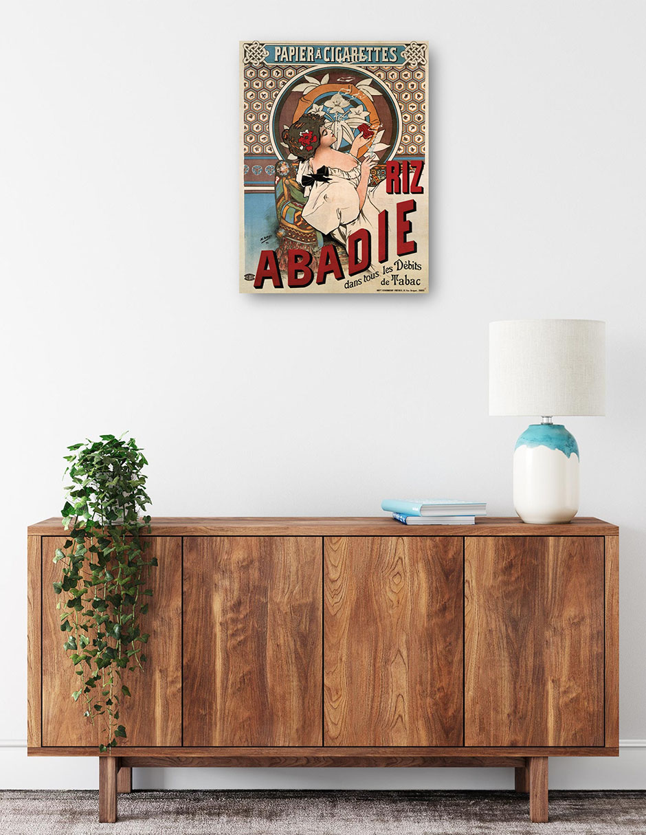 Foto 2 | Cuadro Decorativo - Abadie Arroz (1898)- Alphonse Mucha - Frases - 46x61 - Impresión En Lienzo - Fine Art Tj