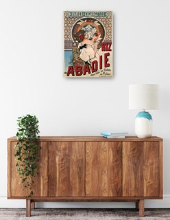Foto 2 | Cuadro Decorativo - Abadie Arroz (1898)- Alphonse Mucha - Frases - 46x61 - Impresión En Lienzo - Fine Art Tj