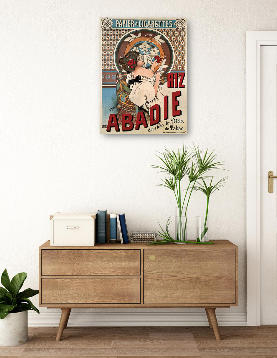 Foto 4 pulgar | Cuadro Decorativo - Abadie Arroz (1898)- Alphonse Mucha - Frases - 46x61 - Impresión En Lienzo - Fine Art Tj