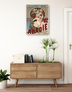 Foto 3 | Cuadro Decorativo - Abadie Arroz (1898)- Alphonse Mucha - Frases - 46x61 - Impresión En Lienzo - Fine Art Tj
