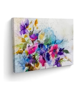 Foto 2 | Cuadro Pintura Flores De Color Canvas Minimalista Tipo Oleo 120x80 Cm
