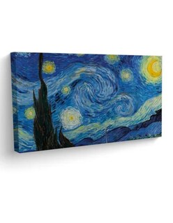 Foto 1 | Cuadro La Noche Estrellada Van Gogh Abstracto Canvas 90 X 50 Cm