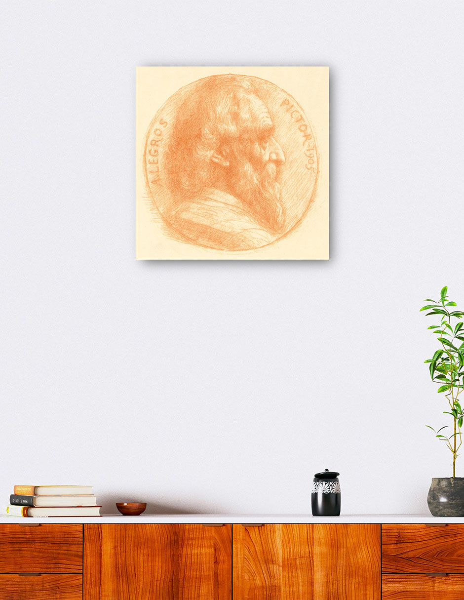 Foto 5 pulgar | Cuadro Decorativo - Autorretrato, Medallón, No.2, Placa 11- Alphonse Mucha-51x51- Impresión En Lienzo - Fine Art Tj