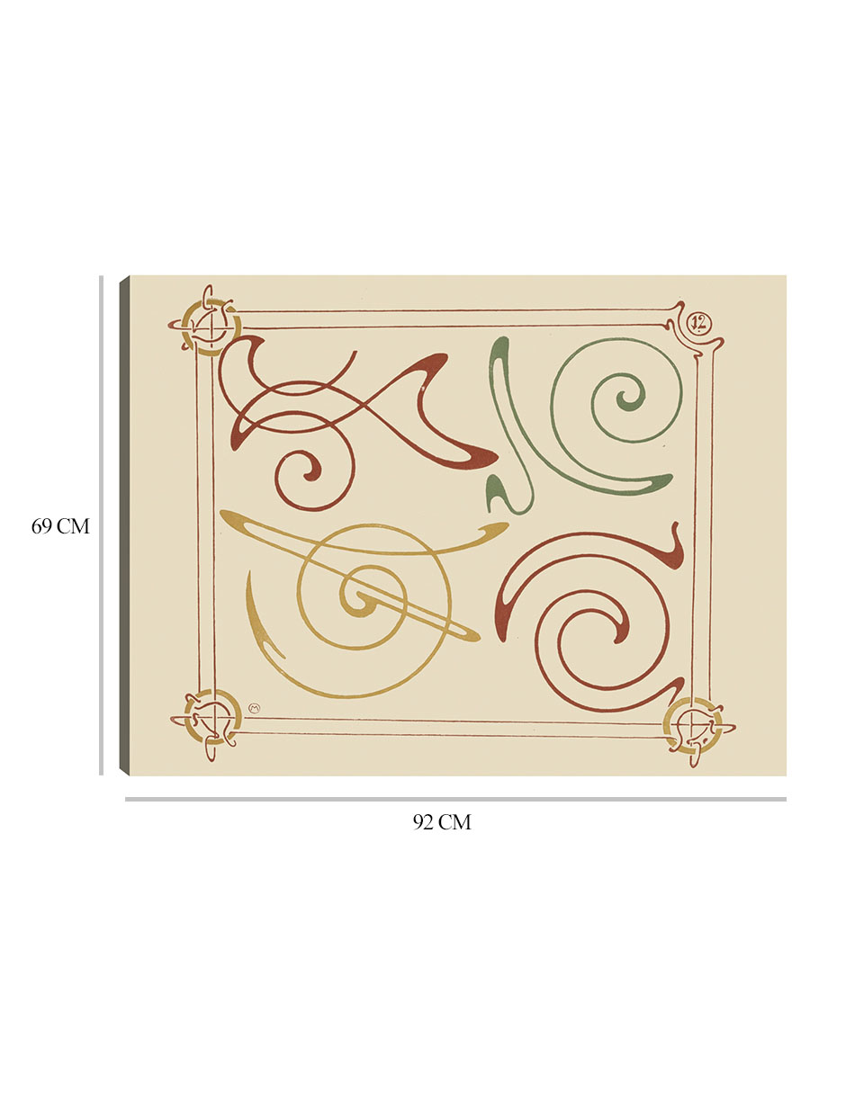 Foto 6 pulgar | Cuadro Decorativo - Diseño Abstracto Basado En Arabescos. (1900)- Alphonse Mucha - 69x92 - Impresión En Lienzo - F